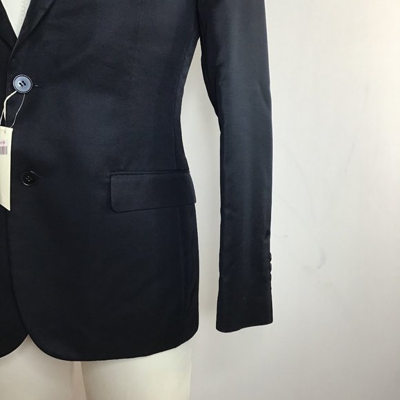 Paoloni Black Two Button Suit Jacket Size 48/US 38 - Picture 2 of 10